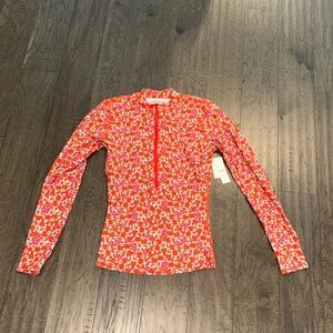 J. Crew women’s long-sleeve floral rash guard size medium, NWT!